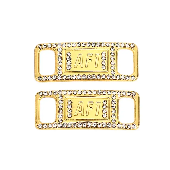 Breloques de chaussures en diamant, boucles de lacets tendance, décorations de lacets en métal de qu