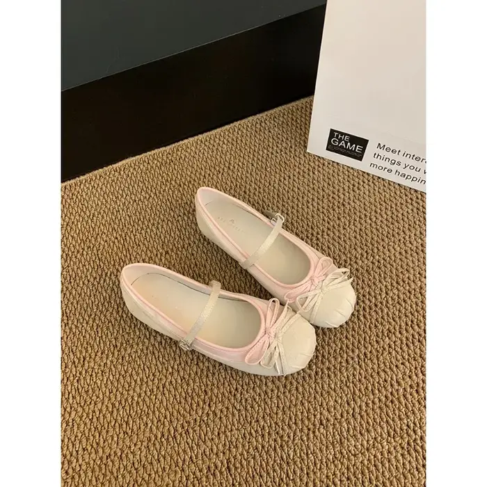 Ballerines françaises exclusives à bouton unique pour femmes