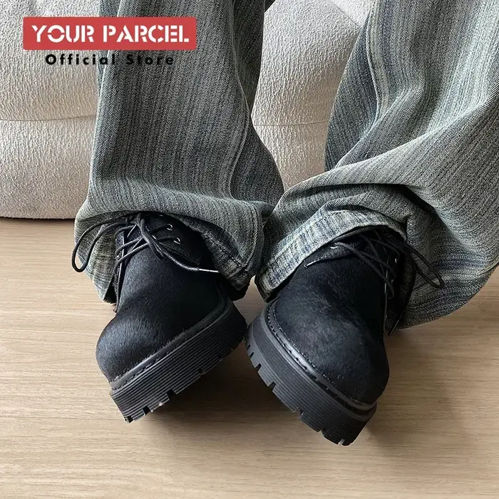 Chaussures provoqué formelles en cuir véritable à l'offre elles épaisses pour hommes