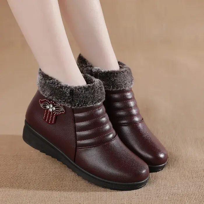 Chaussures d'hiver confortables doublées de polaire
