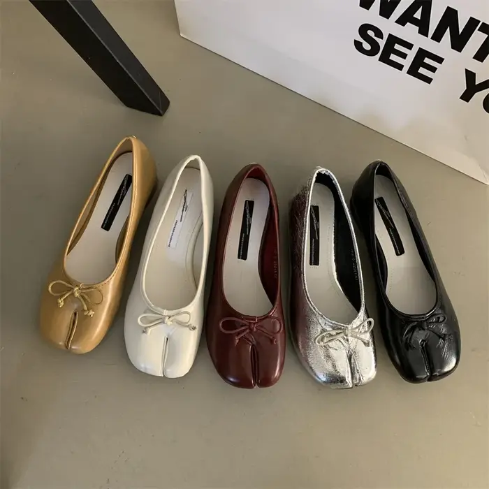 Tabi chaussures Ballet Falts ballerine en cuir