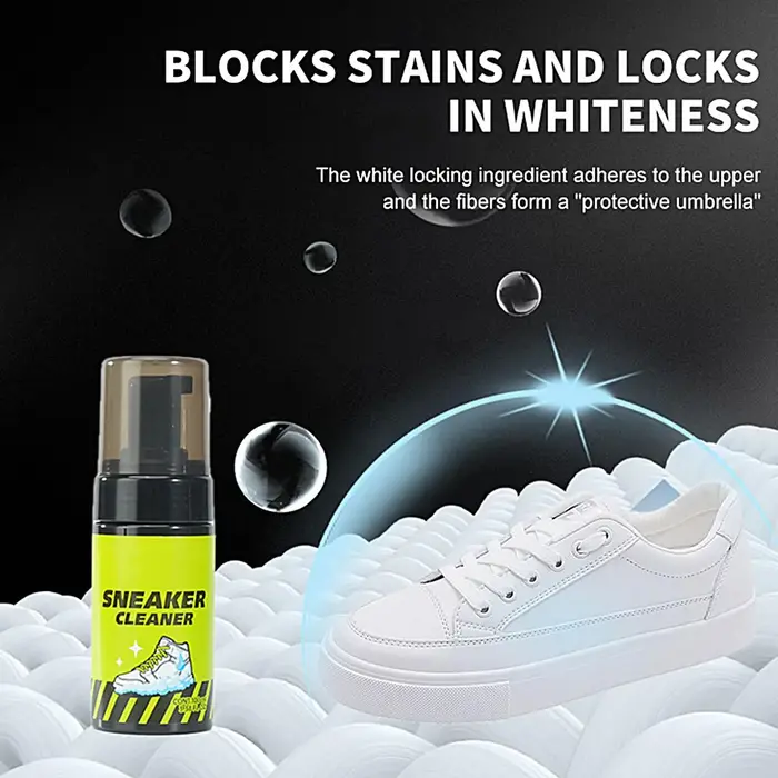 Nettoyant pour baskets 4 pièces 100ml Mousse sans rinçage Soin et dégraissant pour chaussures blanches
