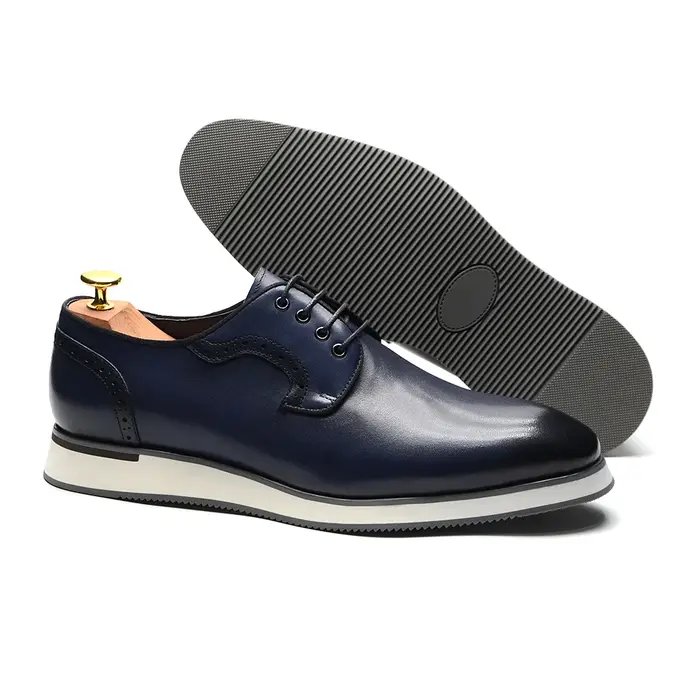 Taille ue 38 à 46 mode décontracté Derby chaussures hommes en cuir véritable Original confortable baskets Shopping