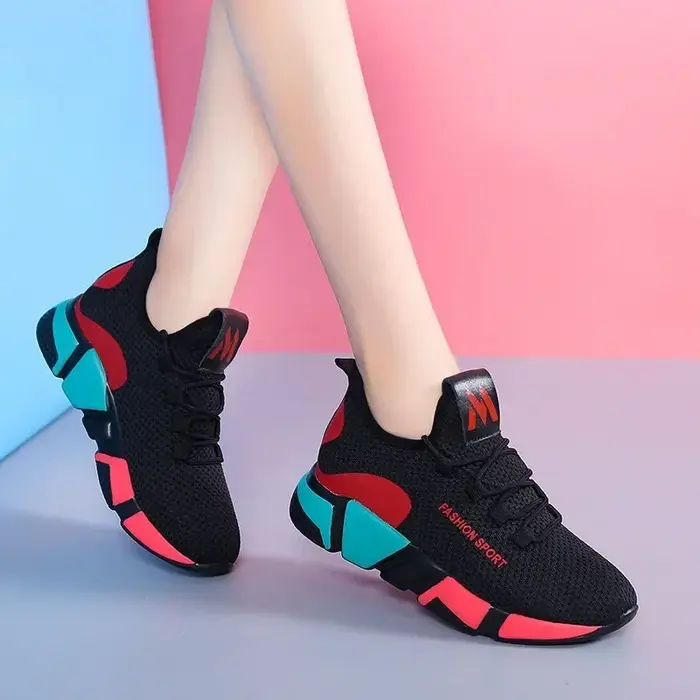 Tenis Feminino 2025 Chaussures vulcanisées pour femmes en plein Air respirant Air maille Fitness tissu chaussette