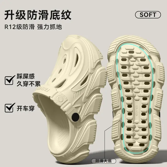 Chaussures perforées à semelle épaisse pour hommes
