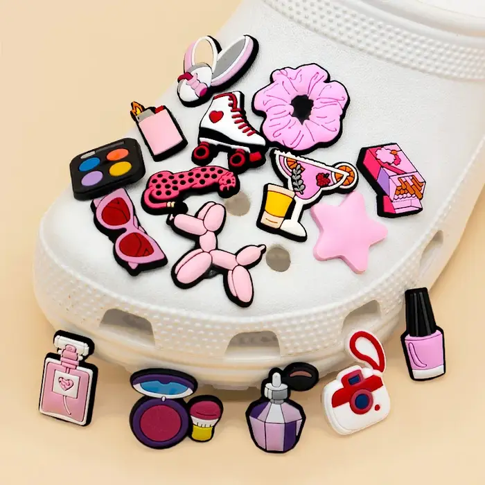 1/25 pièces Breloques roses pour chaussures