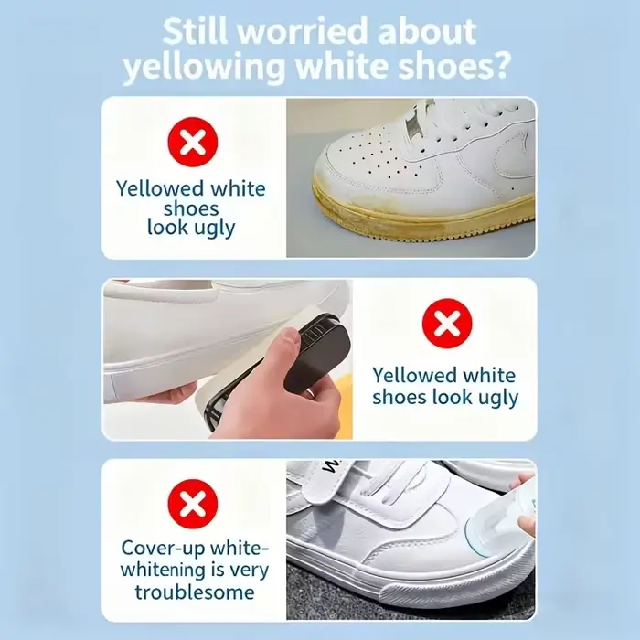 Élimination du jaunissement des chaussures-chaussures jaunes
