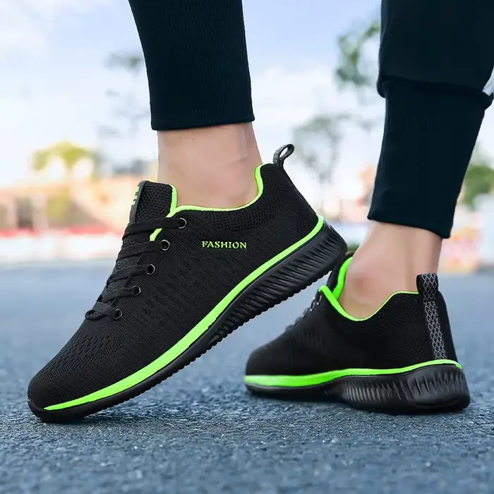Hommes course marche tricot chaussures mode décontracté