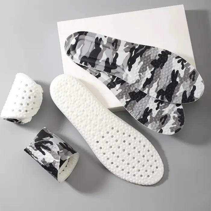 Semelles intérieures en Latex PU pour chaussures de sport, absorbant la sueur, respirantes, déodoran