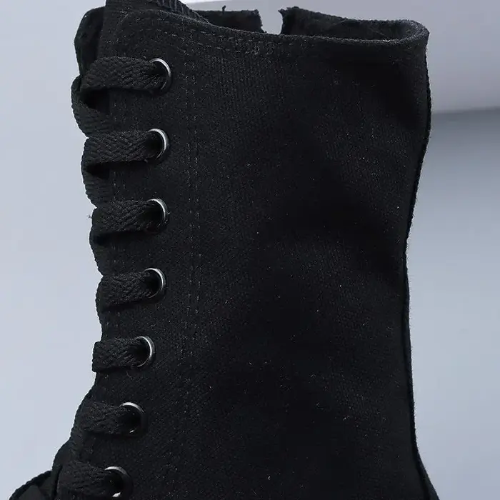 Chaussures pour femmes mode bottes en toile haut automne