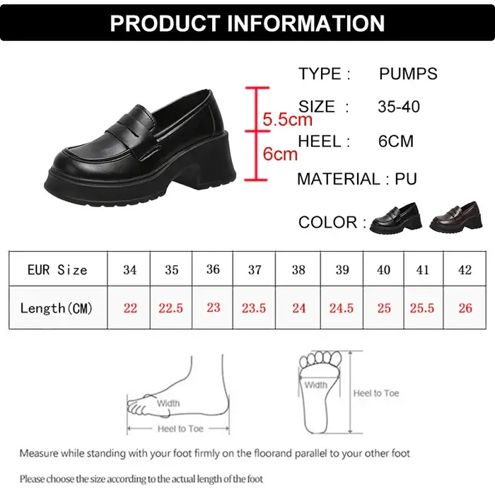 Lucyever-Mocassins à plateforme en cuir PU pour femmes