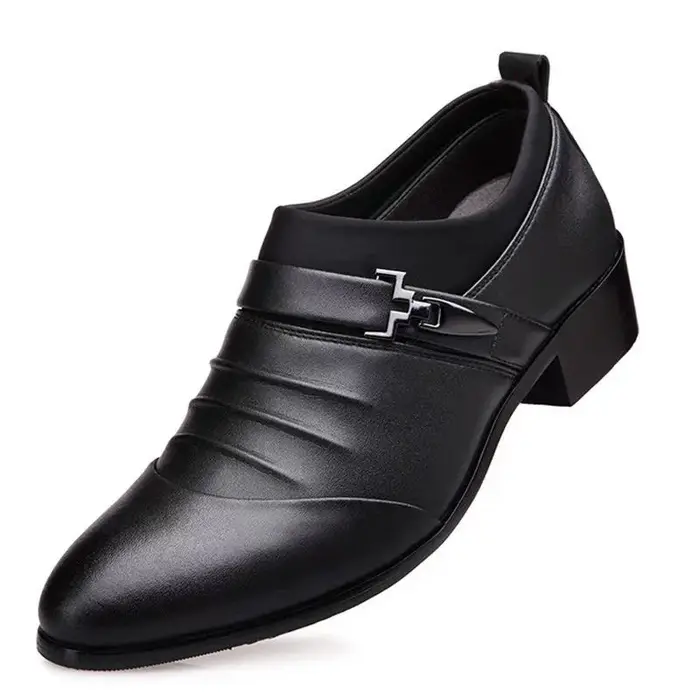 Classique hommes chaussures habillées de luxe Oxfords chaussures en cuir pour hommes d'affaires moca