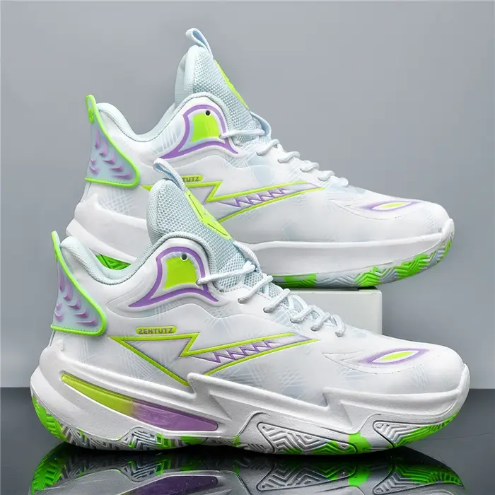 Chaussures de basket-ball unisexes en cuir