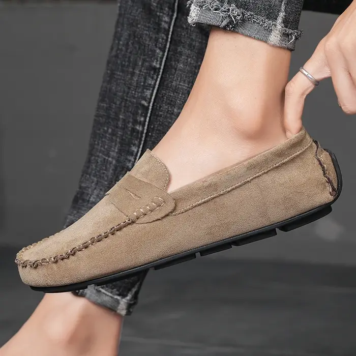 Mode daim hommes chaussures décontractées respirant en cuir