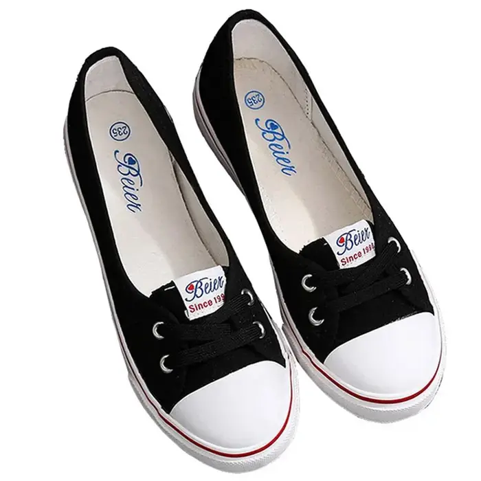 Baskets de dehors Confortables pour Femme, Chaussures Tendance, Respirantes, Décontractées, en Toile, peu Profondes, de Rencontre, 34