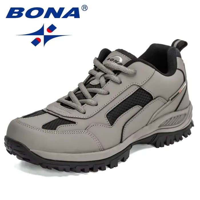 BONA nouveaux créateurs antidérapant résistant à l'usure respirant chaussures de randonnée hommes en