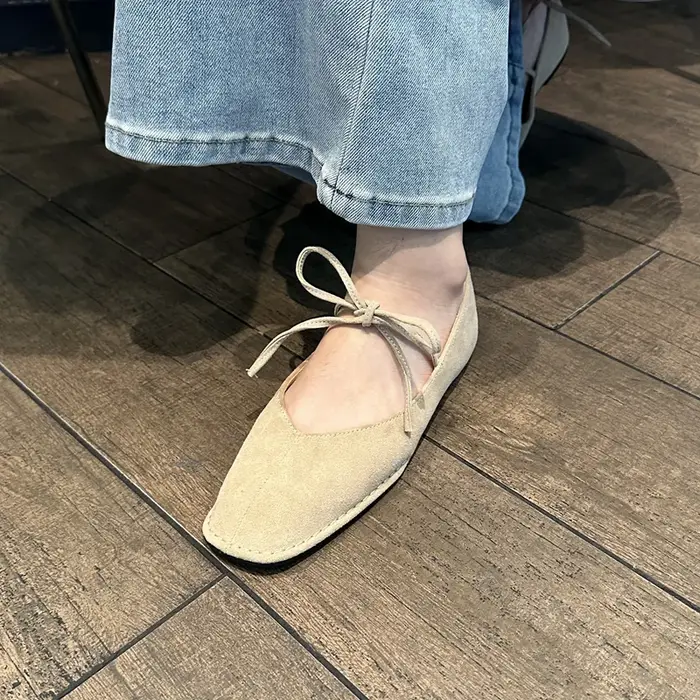 SUOJIALUN 2025 marque femmes Vintage chaussures plates grande taille dames élégant à lacets talons bas