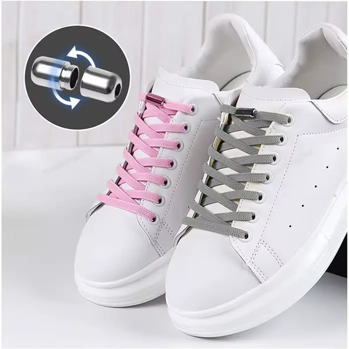 Lacets de chaussures de course élastiques multicolores, pour enfants, adultes et personnes âgées, ra