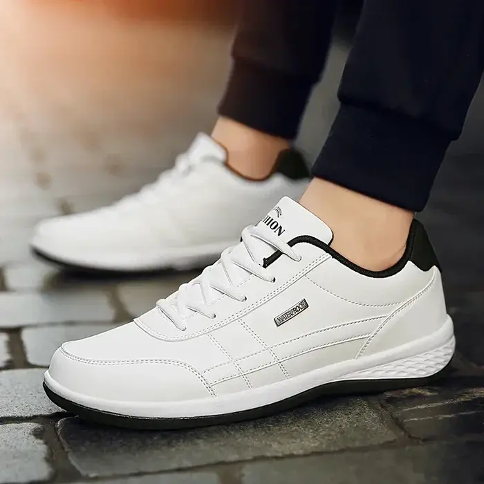 Chaussures à lacets vulcanisées pour hommes, baskets en cuir imperméables, décontractées et confortables, chaussures pour hommes, Masculino