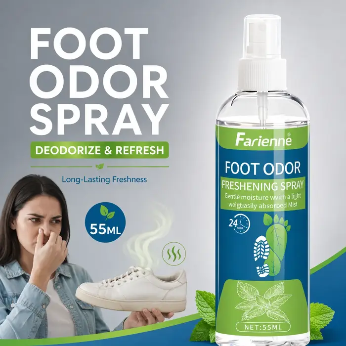 Spray Désodorisant pour Chaussures 55ml Parfum Citron Anti-Odeur Pieds