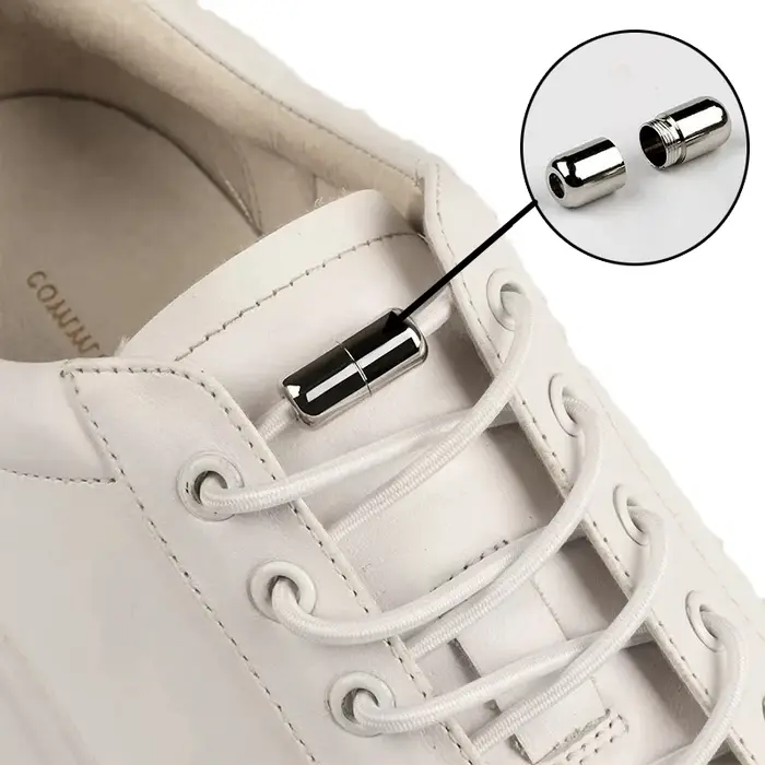 Lacets de chaussures élastiques en caoutchouc pour enfants et adultes, lacets lumineux ronds pour ba