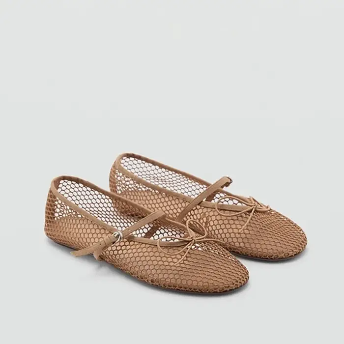 Chaussures d'été en maille respirante pour femmes, chaussures plates confortables pour les vacances,