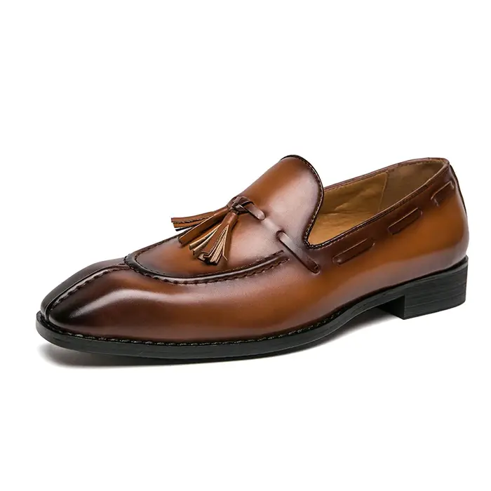 Mocassins tendance pour hommes, chaussures plates classiques marron décontractées, pour le quotidien