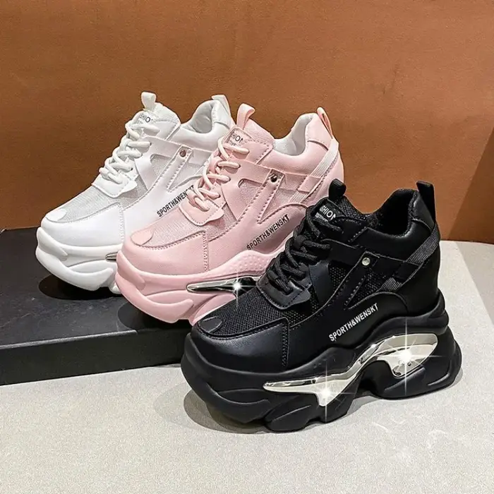 Nouvelles baskets pour femmes 2024, chaussures décontractées à la mode, chaussures vulcanisées de haute qualité, chaussures de jogging pour femmes, chaussures plateforme, Zapatillas Mujer