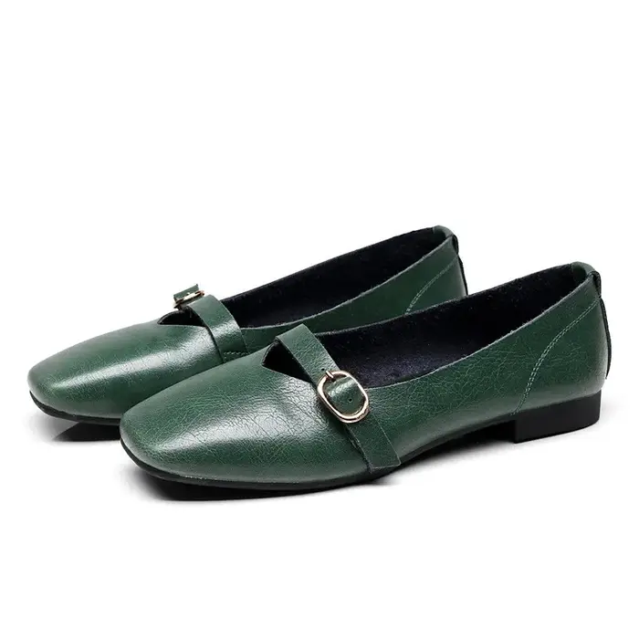 AIYUQI-Chaussures Plates en Cuir group pour Femme, Souliers Confortables et Décontractés, Grande Tai