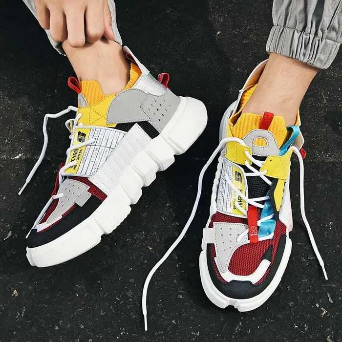 Baskets colorées pour hommes