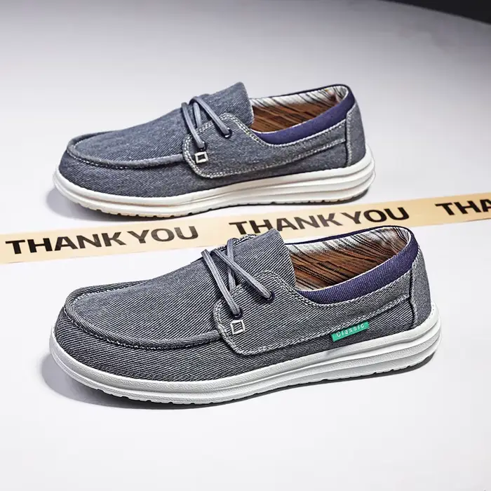 Mocassins d'été en toile pour hommes