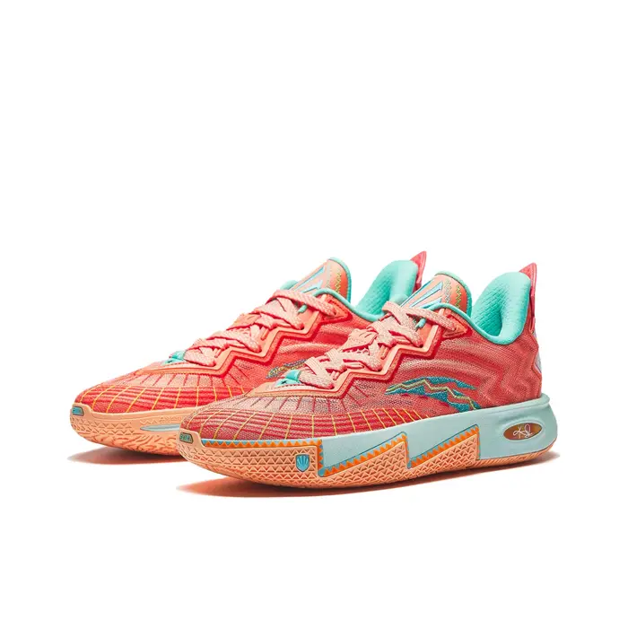 ANTA KAI 2 Chaussures de basket-ball pour hommes à tige basse vert orange 112531111S-6
