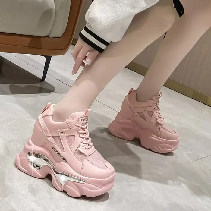 Nouvelles baskets pour femmes 2024, chaussures décontractées à la mode, chaussures vulcanisées de haute qualité, chaussures de jogging pour femmes, chaussures plateforme, Zapatillas Mujer