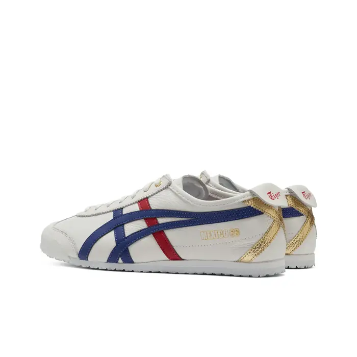 Asics Onitsuka Tiger Mexico 66 Blanc Bleu foncé Rouge Or 1183B511-100