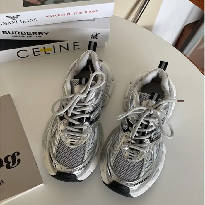 Baskets décontractées à talons moyens pour femmes