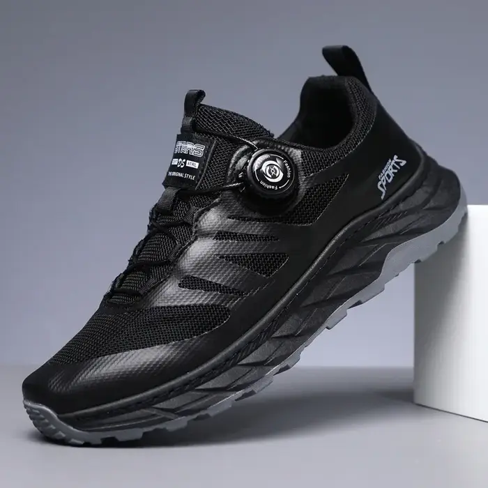 Chaussures de sport décontractées confortables avec bouton rotatif