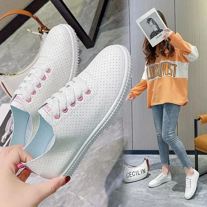 Chaussures vulcanisées pour femmes, respirantes, confortables, chaussures de sport de plein air, de course, d'été, à la mode, semelle épaisse
