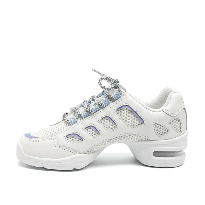 Baskets d'Été en Maille Blanche et Cuir Souple