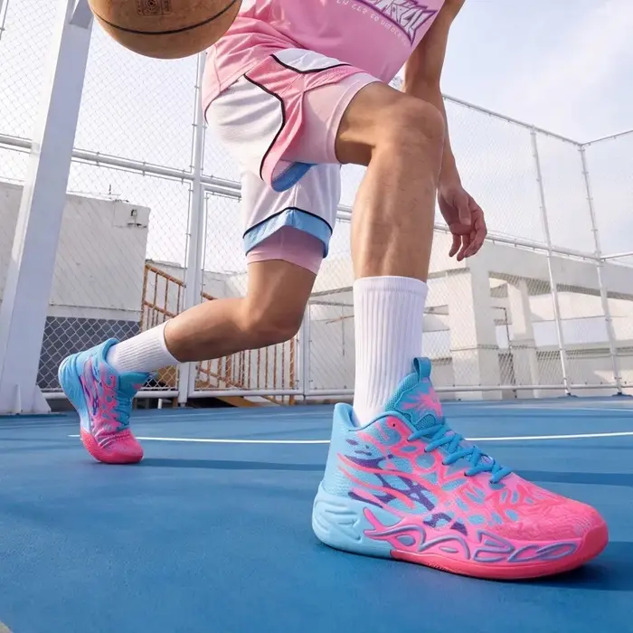 Chaussures de basket-ball montantes pour hommes, respirantes, amortissantes, antidérapantes, pour terrain extérieur, entraînement professionnel, chaussures de sport