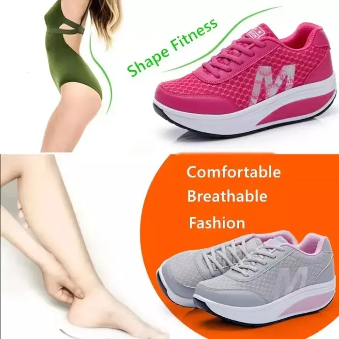 Taoinection-Baskets à l'offre elles compensées pour femmes, chaussures de sport respirantes, slim et décontractées