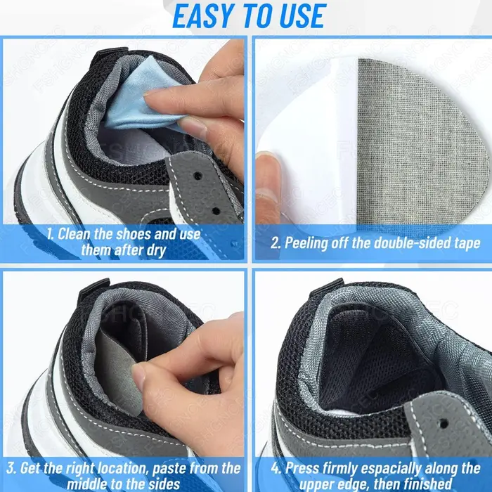 3 paires de coussinets de talon pour chaussures, Inserts de chaussures trop grandes pour chaussures amples, taille réglable, Patch de protection du talon, chaussures de sport, autocollant arrière