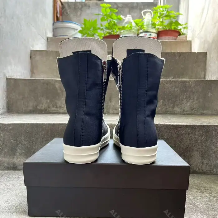 Décontracté haut femmes Sneaker concepteur hommes chaussure noir mode Satin Zip