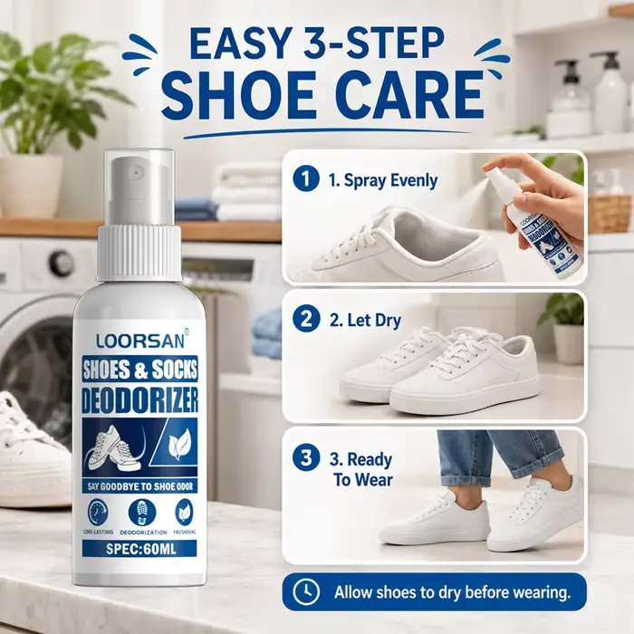 Spray désodorisant pour chaussures et chaussettes Loorsan