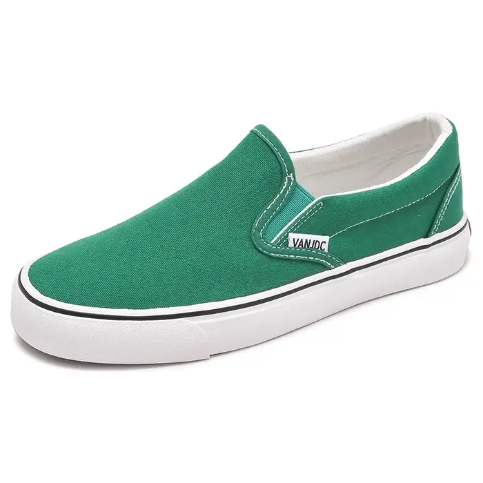 Chaussures en toile blanche femmes Couple sans lacet plat confortable