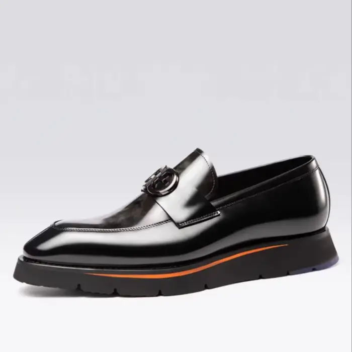Chaussures en Cuir à Semelles Épaisses pour Homme, Paire de XL, Style Haut de Gamme, Brcorporelle, N