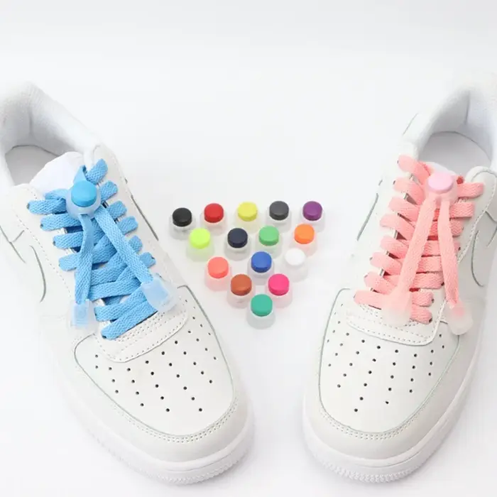 Lacets à serrure classique boucle de pain lacets de chaussures baskets plat sans attaches lacet enfa