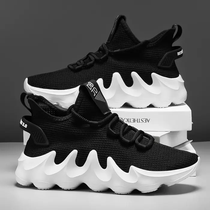 Street Design noir hommes chaussures de course mode chaussettes décontractées chaussures de sport po