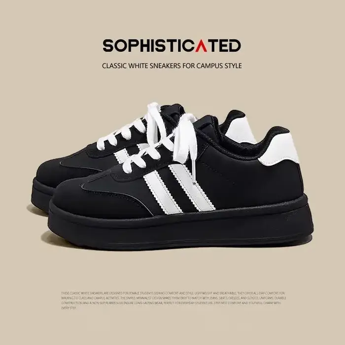 Chaussures décontractées noires Dequn pour femmes
