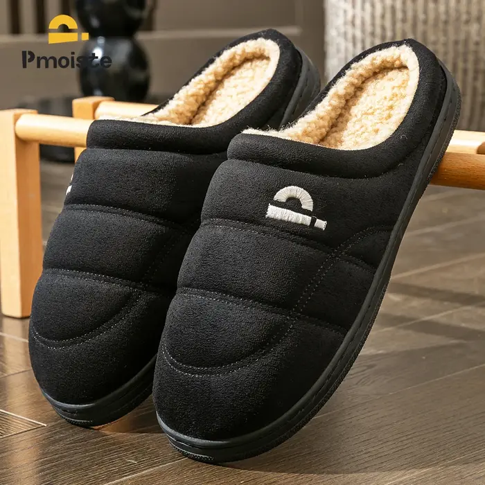 Pantoufles à plateforme en daim pour hommes