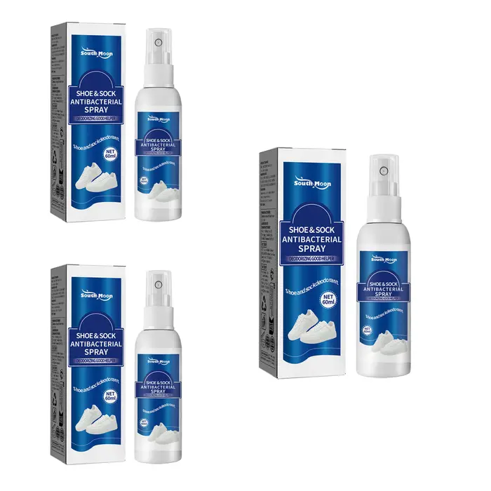 Spray désodorisant antibactérien pour chaussures et chaussettes 60ml Élimine les odeurs de pieds Anti-fongique Parfum